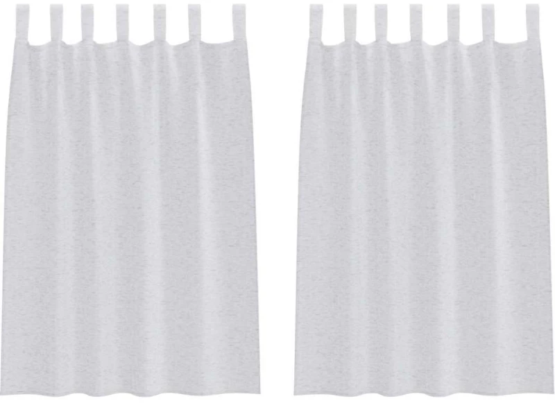 vidaXL Κουρτίνες 2 pcs Ανοιχτό γκρι 140 x 140 εκ. Πολυεστέρας