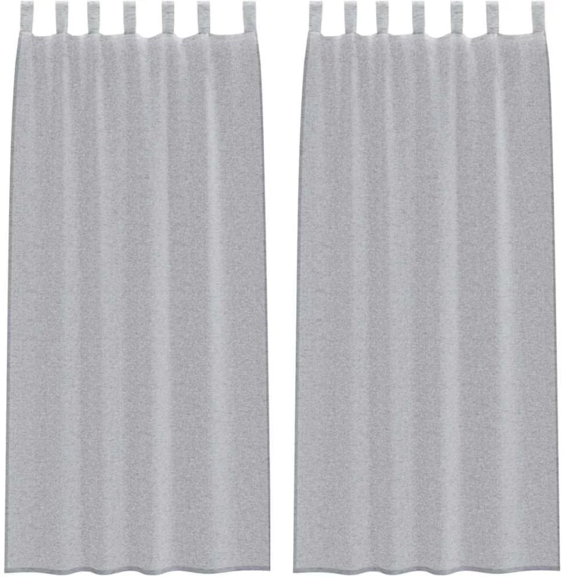 vidaXL Κουρτίνες 2 pcs Σκούρο γκρι 140 x 225 cm Πολυεστέρας