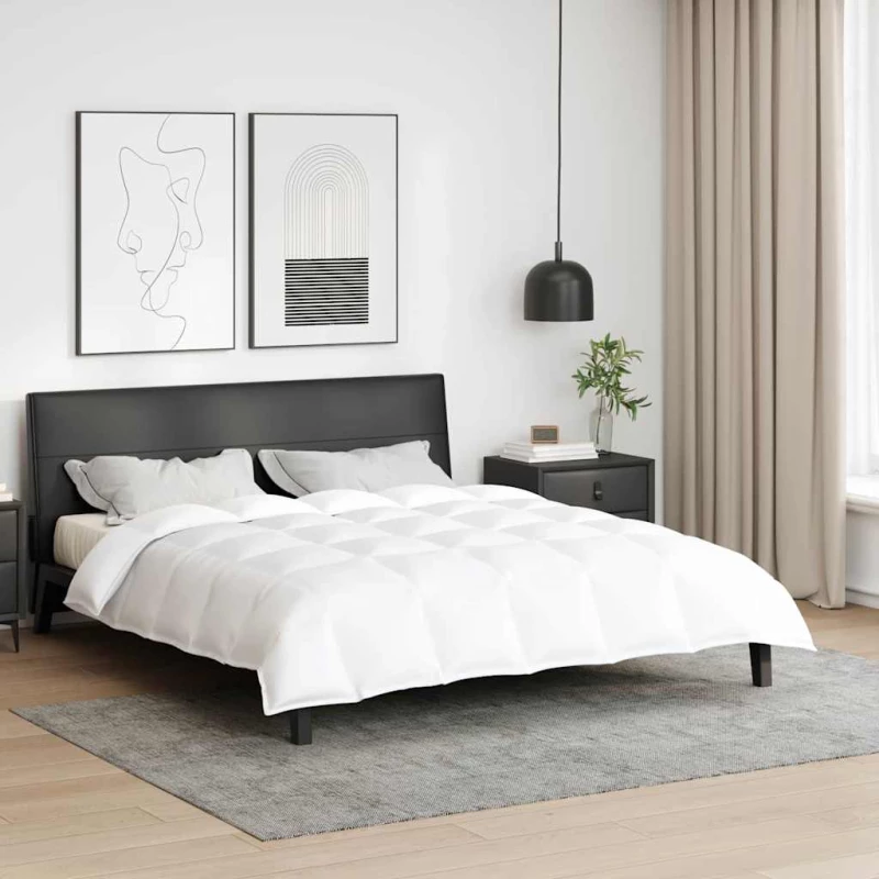 vidaXL Κουβέρτες & Πάπλωμα Λευκό 240 x 220 εκ. Πούπουλο