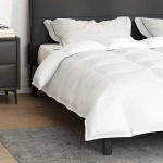 vidaXL Κουβέρτες & Πάπλωμα Λευκό 240 x 220 εκ. Πούπουλο