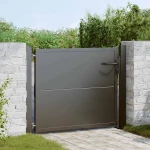 vidaXL Πύλη Κήπου Μαύρο 100 x 100 cm Ατσάλι με Επικάλυψη Πούδρας
