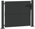 vidaXL Πύλη Κήπου Μαύρο 100 x 100 cm Ατσάλι με Επικάλυψη Πούδρας
