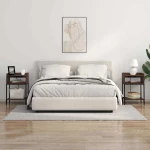 vidaXL Κομοδίνο με ράφι Καφέ δρυς 40 x 40 x 61 εκ Επεξεργασμένο ξύλο