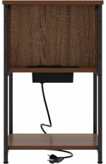 vidaXL Κομοδίνο με ράφι Καφέ δρυς 40 x 40 x 61 εκ Επεξεργασμένο ξύλο