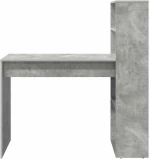 vidaXL Γραφείο με αποθήκευση Γκρι Σκυρόδεμα 113x54x120 εκ. Επεξεργασμένο Ξύλο