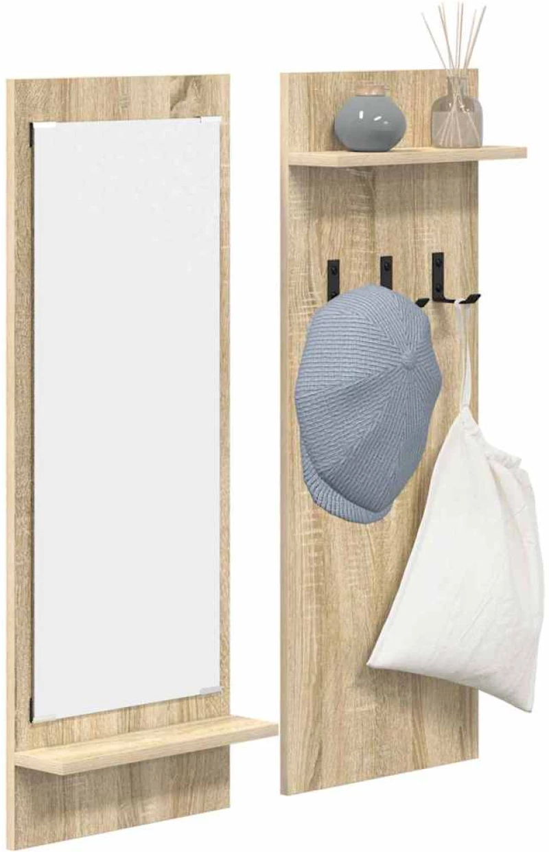 vidaXL Τοίχου Κρεμάστρα Sonoma Oak 70 x 10 x 90 εκ. Επεξεργασμένο ξύλο