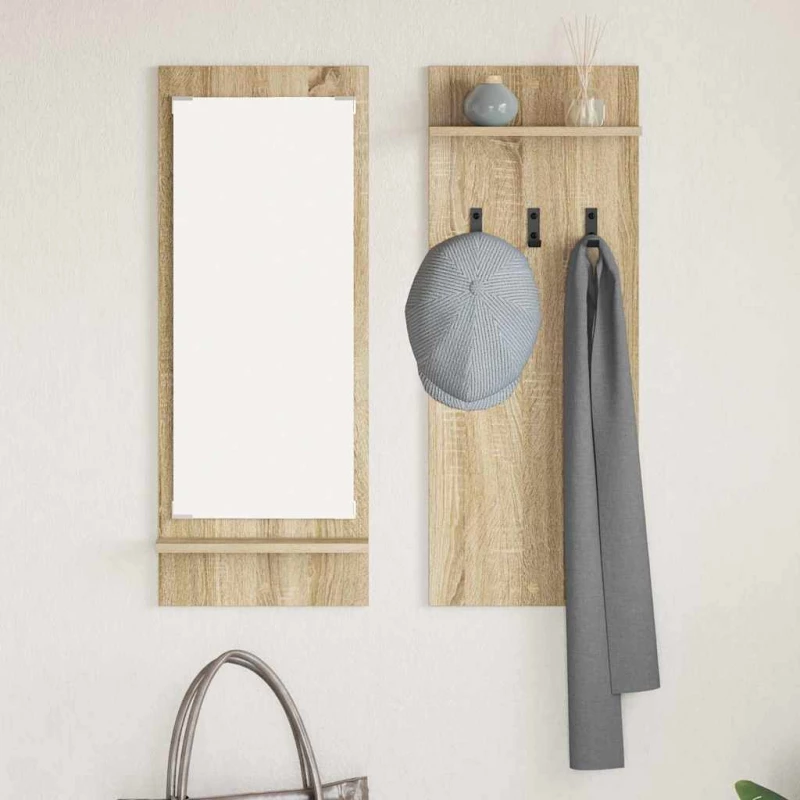vidaXL Τοίχου Κρεμάστρα Sonoma Oak 70 x 10 x 90 εκ. Επεξεργασμένο ξύλο