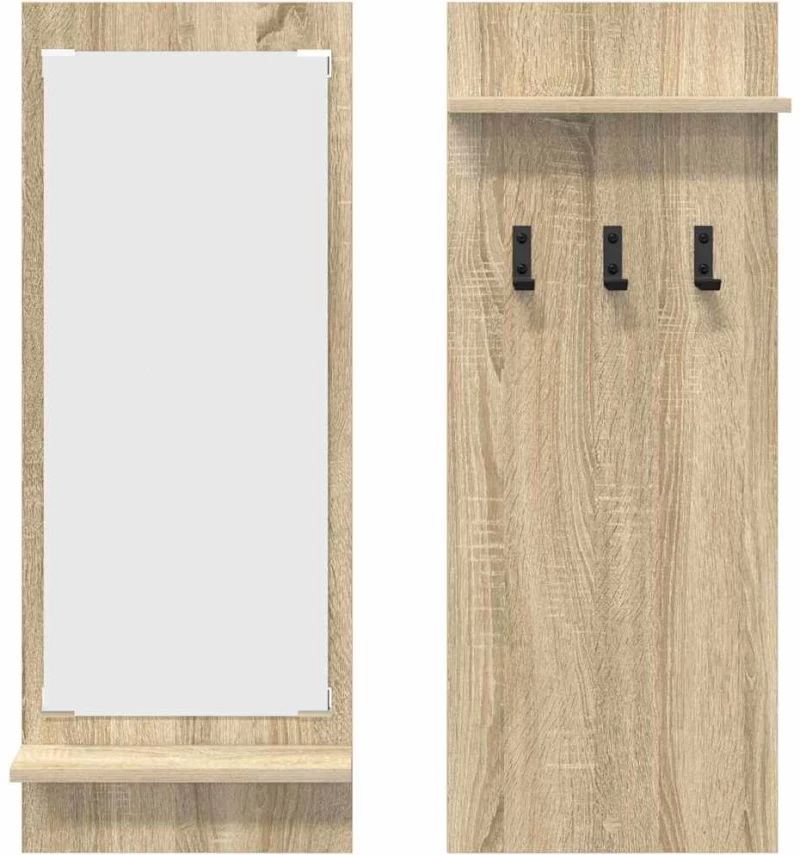 vidaXL Τοίχου Κρεμάστρα Sonoma Oak 70 x 10 x 90 εκ. Επεξεργασμένο ξύλο