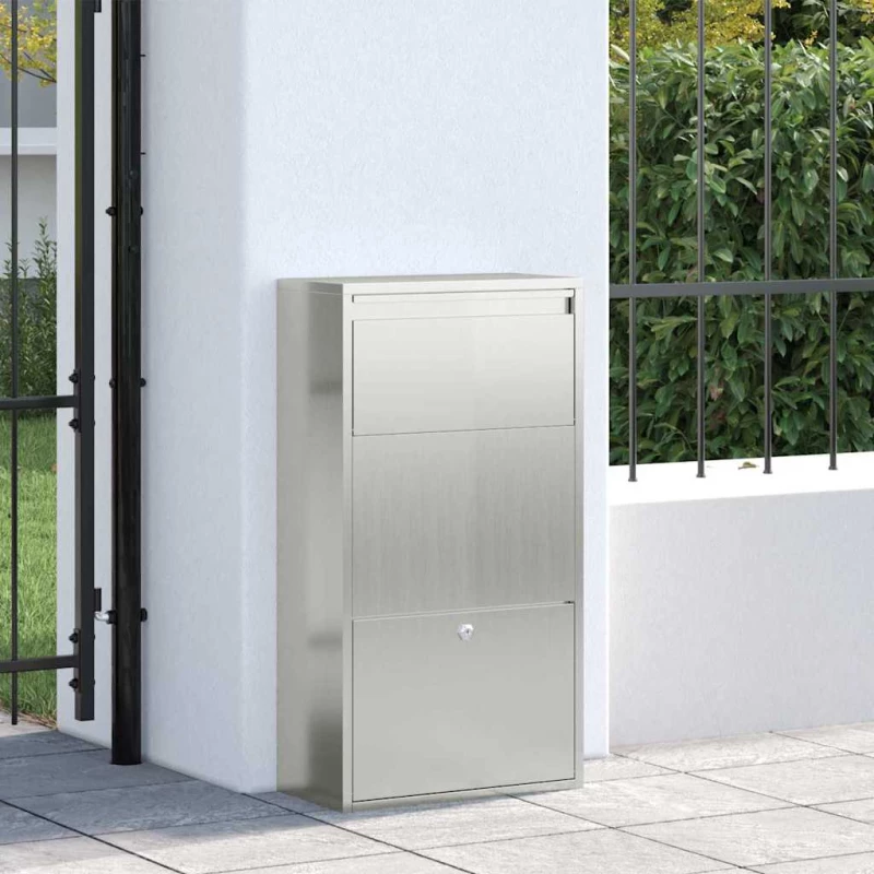 vidaXL Γραμματοκιβώτιο Πακέτων 44x22x82 εκ. Γαλβανισμένος Χάλυβας