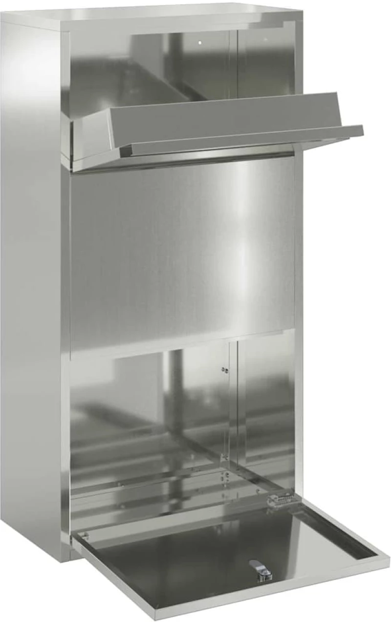 vidaXL Γραμματοκιβώτιο Πακέτων 44x22x82 εκ. Γαλβανισμένος Χάλυβας