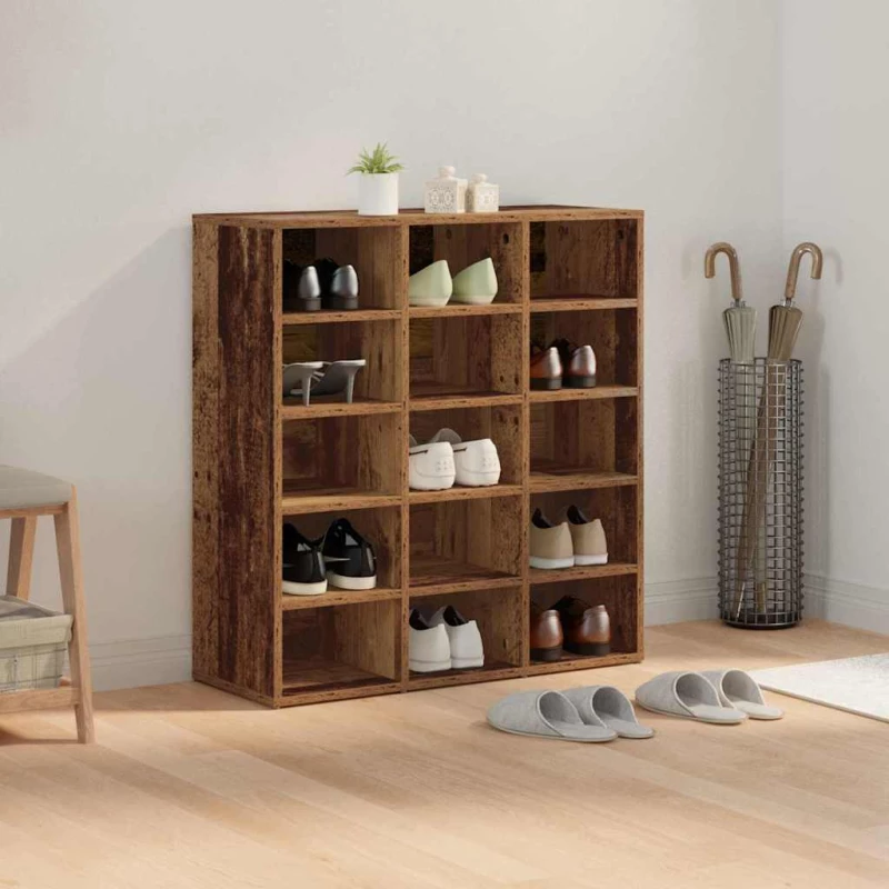 vidaXL Ντουλάπα Παπουτσιών Παλαιό ξύλο 103x30x51 εκ Επεξεργασμένο ξύλο