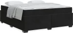 vidaXL Σκελετός Κρεβατιού Άλλο Μαύρο 180 x 200 cm Βελούδο