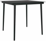 vidaXL Σετ τραπεζαρίας 3 pcs Ανοιχτό γκρι και Μαύρο 80 cm x 80 cm