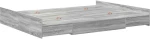 vidaXL Κρεβάτι με αποθηκευτικό χώρο Γκρι sonoma 150 x 200 cm