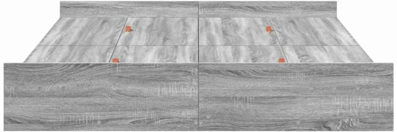 vidaXL Κρεβάτι με αποθηκευτικό χώρο Γκρι sonoma 150 x 200 cm