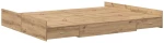 vidaXL Κρεβάτι με αποθηκευτικό χώρο artisan δρυς 140 x 200 cm Μελαμίνη