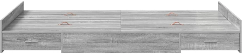 vidaXL Κρεβάτι με αποθηκευτικό χώρο Γκρι sonoma 120 x 200 cm