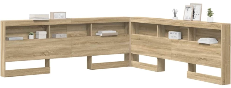 vidaXL Κεφαλάρι Αποθήκης με ράφι Sonoma Δρυς 180 cm Επεξεργασμένο ξύλο