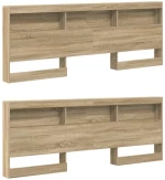 vidaXL Κεφαλάρι Αποθήκης με ράφι Sonoma Δρυς 180 cm Επεξεργασμένο ξύλο