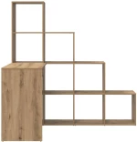vidaXL Γωνιακό γραφείο με ράφι artisan δρυς 101.5 x 149.5 x 149.5 εκ.