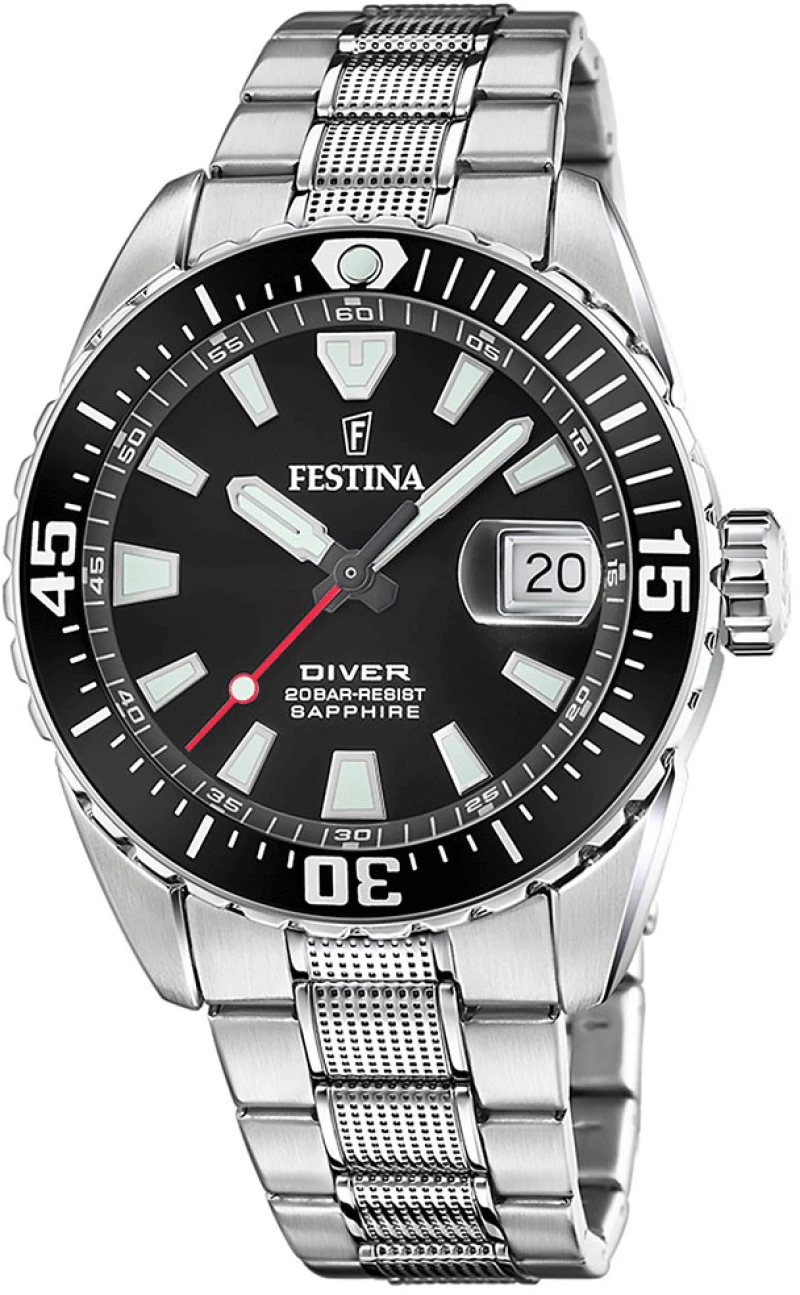 FESTINA Diver Silver Stainless Steel Bracelet F20669/3