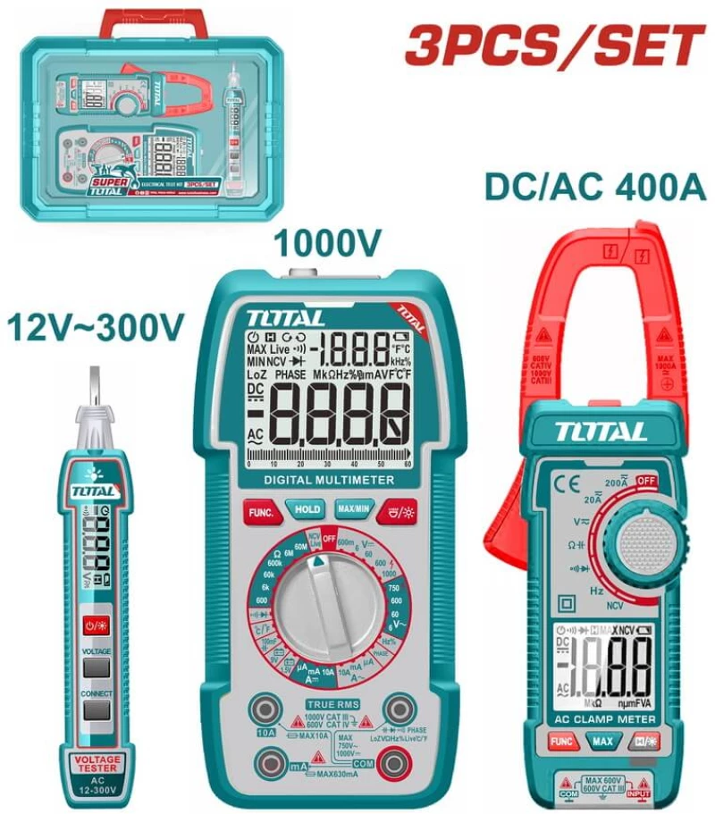 TOTAL Ηλεκτρικό κιτ δοκιμής 3 τεμάχια ONE PROMOTION (TOS24067)
