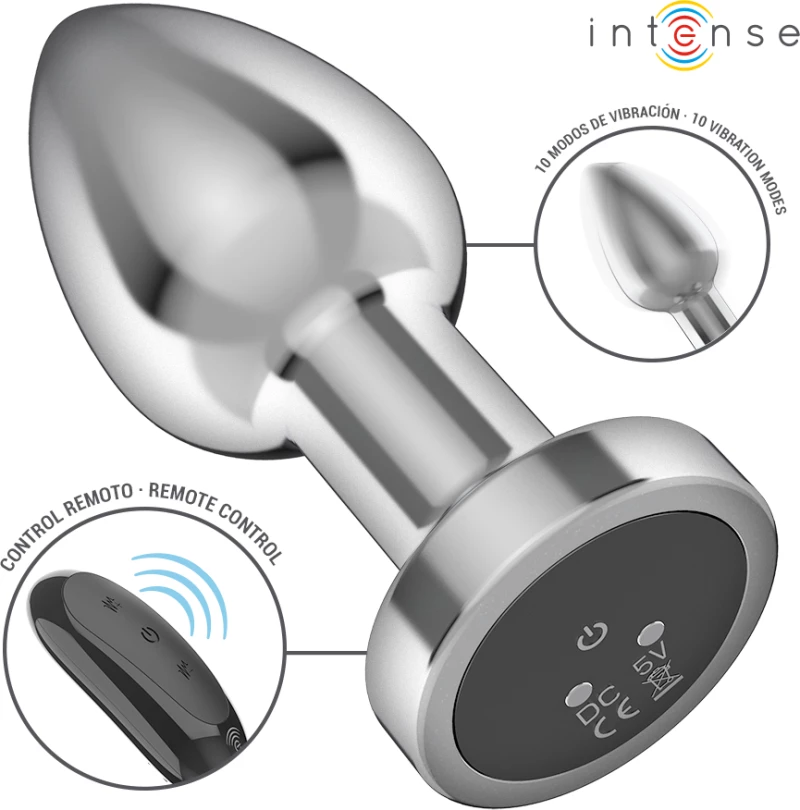INTENSE - ANAL PLUG 10 VIBRATIONS METAL WITH REMOTE CONTROL M