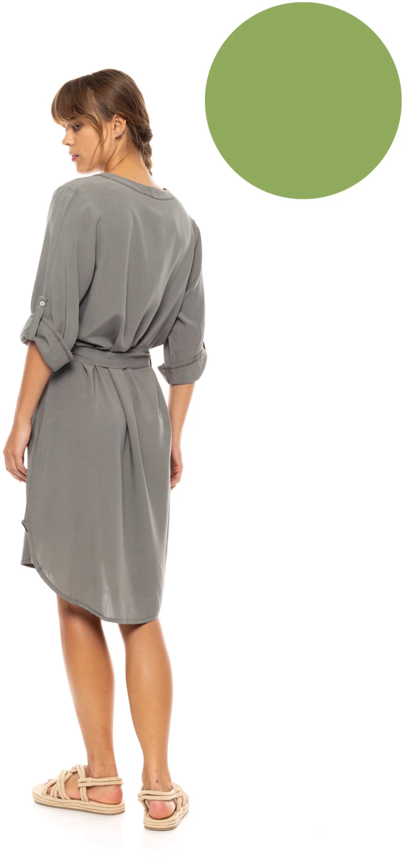 Γυναικείο Beachdress Pink Label - Φόρεμα - Aspen Green - Regular Fit - Viscose