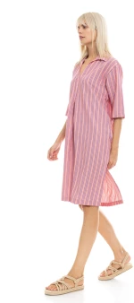 Γυναικείο Beachdress Pink Label - Φόρεμα - STRIPE PINK - Viscose - 3/4 Μανίκι