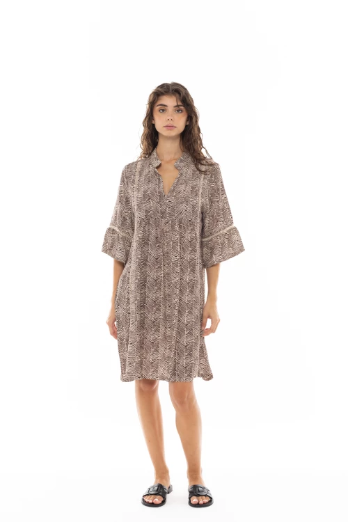 Γυναικείο Beachdress Pink Label -  Φόρεμα - Γήινες Αποχρώσεις AFRICA OAK - Viscose