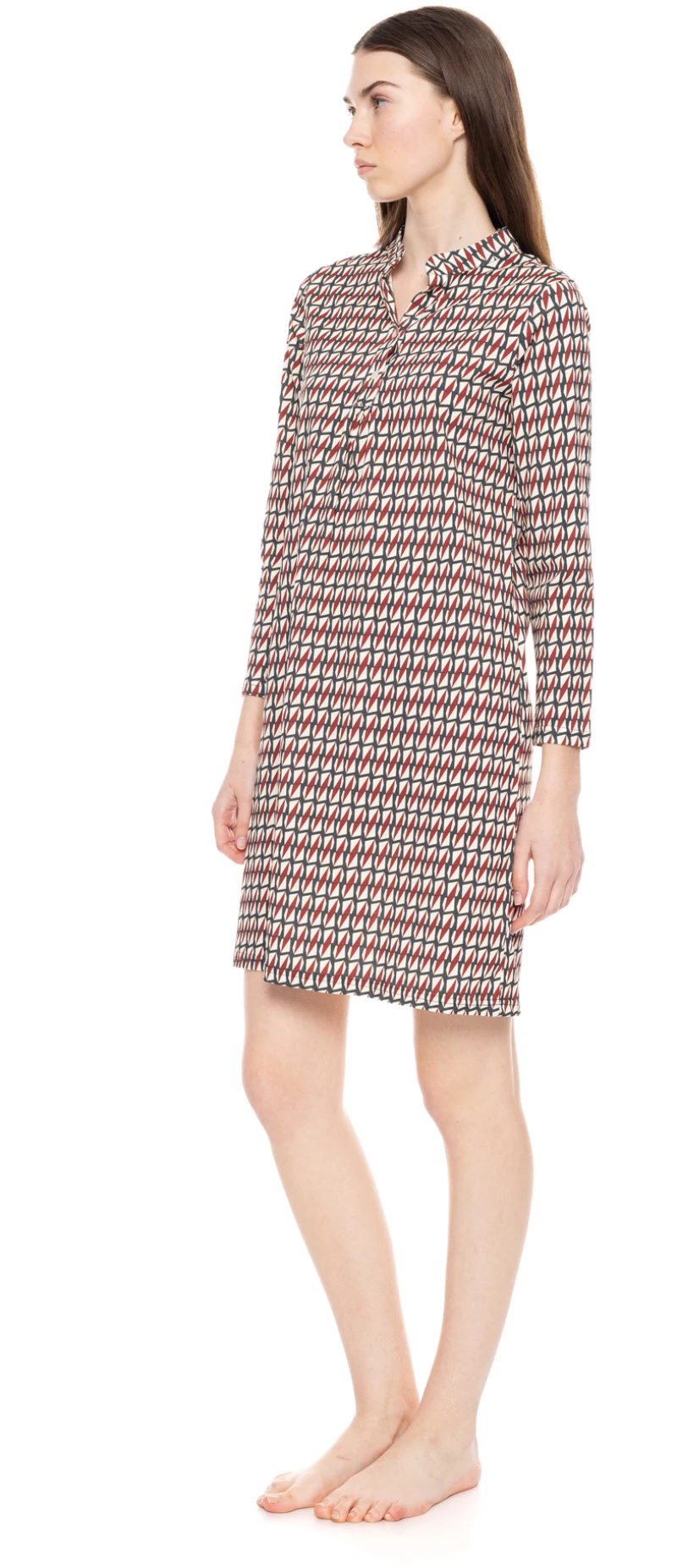 Γυναικείο Νυχτικό Pink Label - Γεωμετρικό print - Regular Fit - Cotton