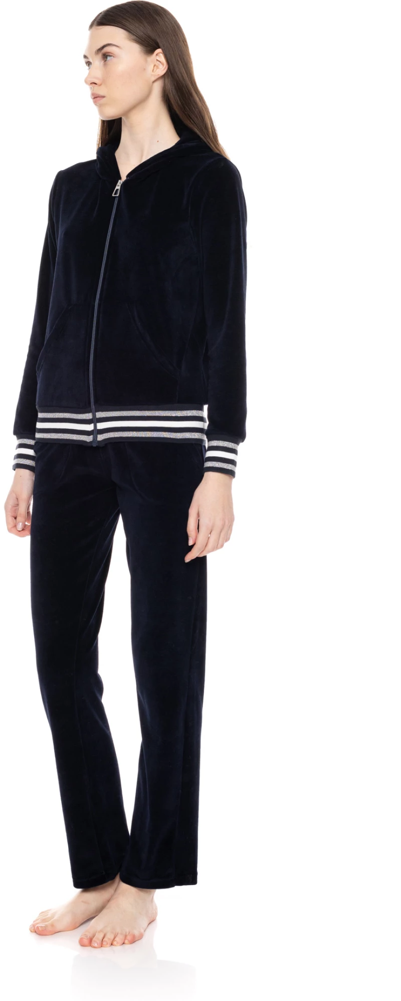 Γυναικεία Φόρμα Pink Label - Με ζακέτα - Navy - Cotton - Regular Fit