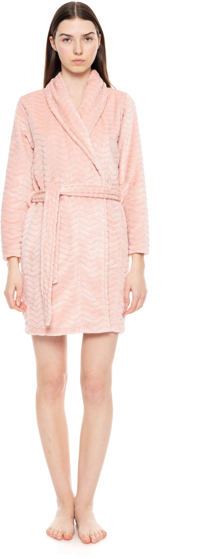 Γυναικεία Ρόμπα Pink Label - Fleece - Κοντή - Pink Glow - Polyester - Regular Fit