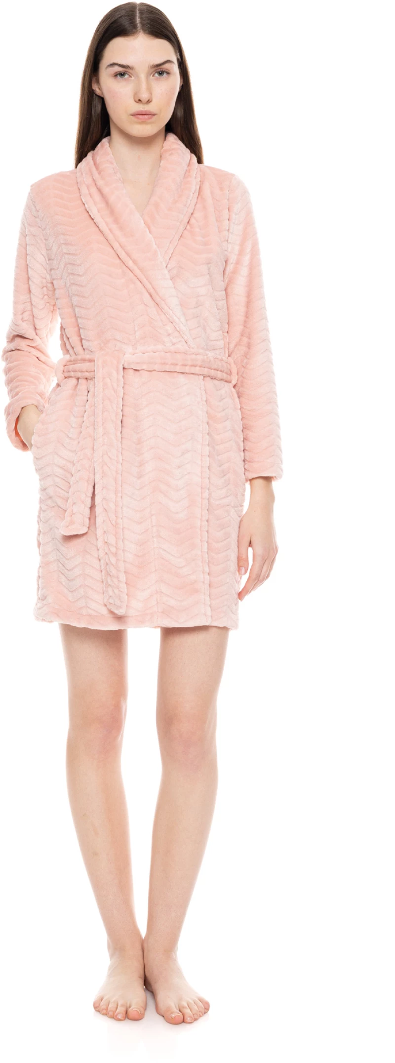 Γυναικεία Ρόμπα Pink Label - Fleece - Κοντή - Pink Glow - Polyester - Regular Fit
