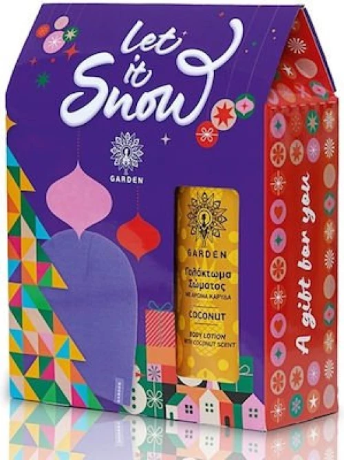 Garden Xmas Promo Pack Ενυδατικό Γαλάκτωμα Σώματος Καρύδα 500ml + Σκούφος Μωβ