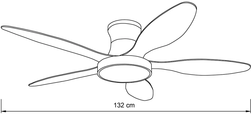 it-Lighting Denali 24W 3CCT LED Fan Light in White and wooden Color (102000790)