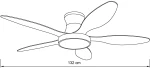 it-Lighting Denali 24W 3CCT LED Fan Light in White and wooden Color (102000790)