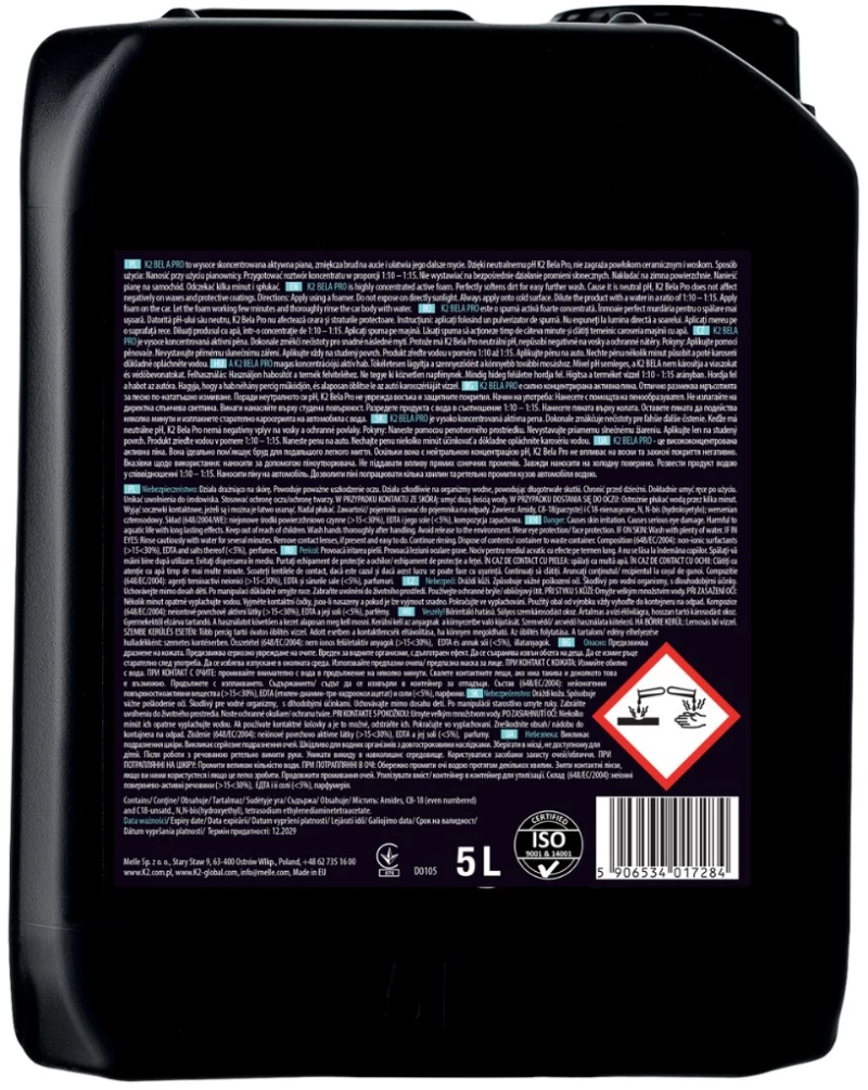 K2 BELA PRO 5L Ενεργός Αφρός Καθαρισμού Αυτοκινήτου Blueberry D0105
