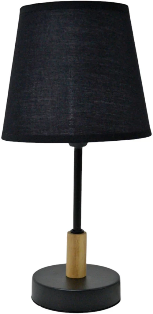 ΦΩΤΙΣΤΙΚΟ ΕΠΙΤΡΑΠΕΖΙΟ ΜΕΤΑΛΛΙΚΟ ΣΕ ΜΑΥΡΟ ΧΡΩΜΑ ΜΕ ΞΥΛΙΝΗ ΔΙΑΚΟΣΜΗΣΗ 16x16x30εκ.  - Ankor 845613