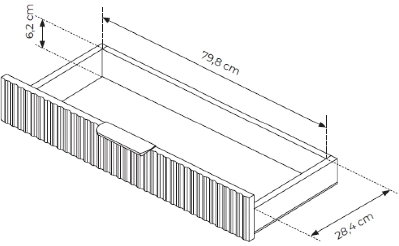 Kονσόλα LANTE λευκό 100x78x38cm
