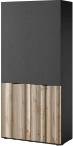 Ντουλάπα Sandbox Sento Ανθρακί 101x200x51cm