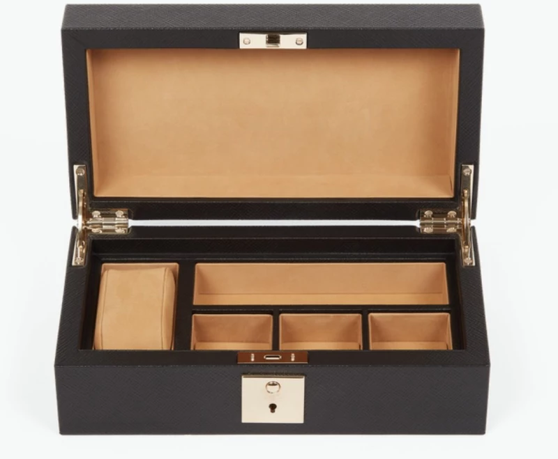 Κουτί για Ρολόι και Μανικετόκουμπα Smythson Lockable Watch and Cufflink Box