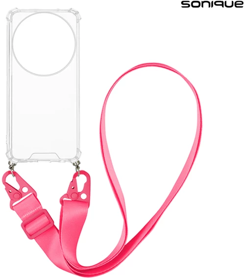 Θήκη Σιλικόνης με Strap Sonique Armor Clear Xiaomi Xiaomi 15 Ultra 5G Φουξ