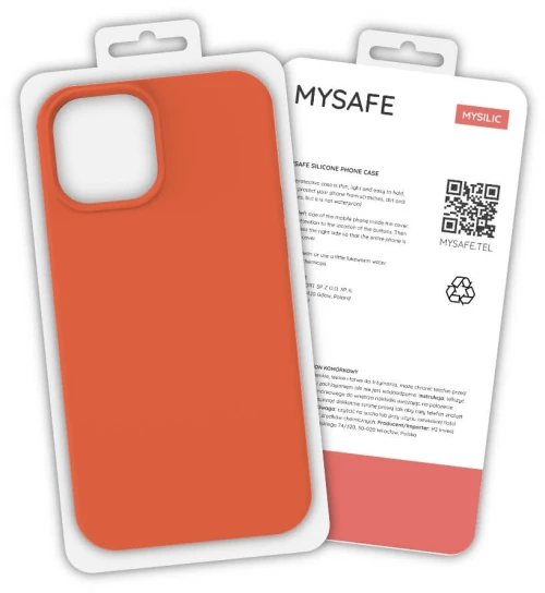 Mysafe silicone case iphone 13 orange box