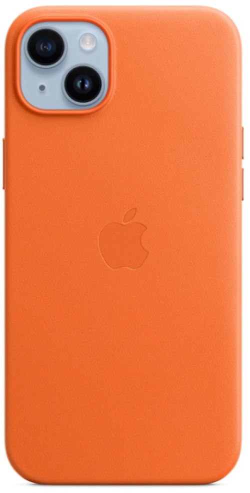 Apple leather case mppf3zm/a iphone 14 plus orange open package