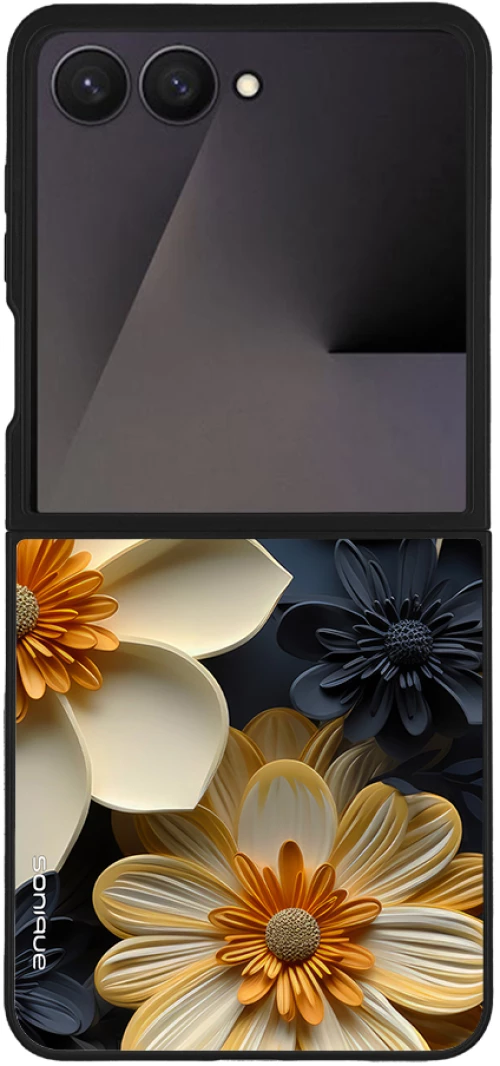 Θήκη Sonique 3D Flower Series για Samsung Galaxy Z Flip 7 Εκρού