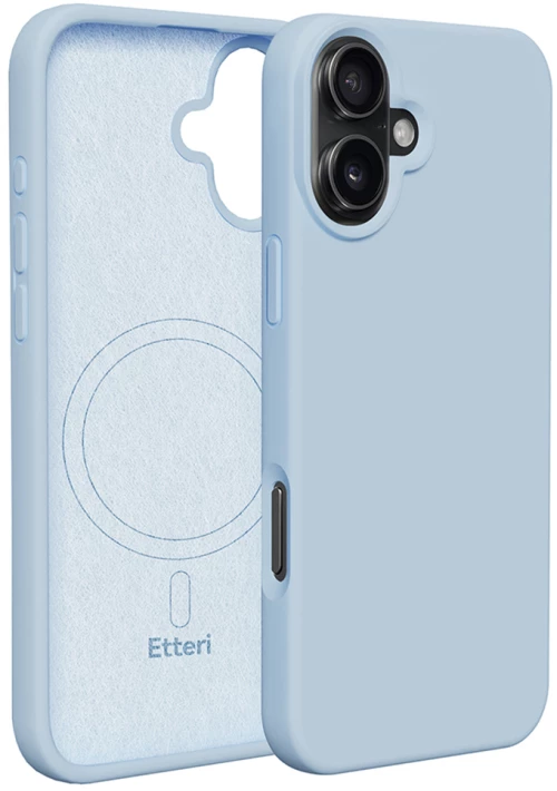 Etteri silicone mag case for iphone 16 6,1" light blue