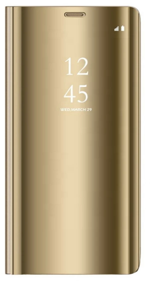 Smart clear view case for samsung galaxy s22 gold