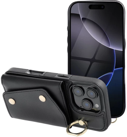 Wallet Case Wonder For Iphone 16E (Se 4 2025) Black