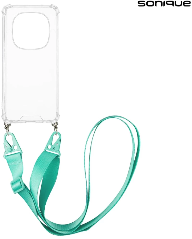 Θήκη Σιλικόνης με Strap Sonique Armor Clear Xiaomi Redmi Note 14 Pro 5G / Redmi Note 14 Pro Plus 5G / Poco X7 5G Γαλάζιο